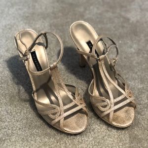 Caparros golden champagne heels